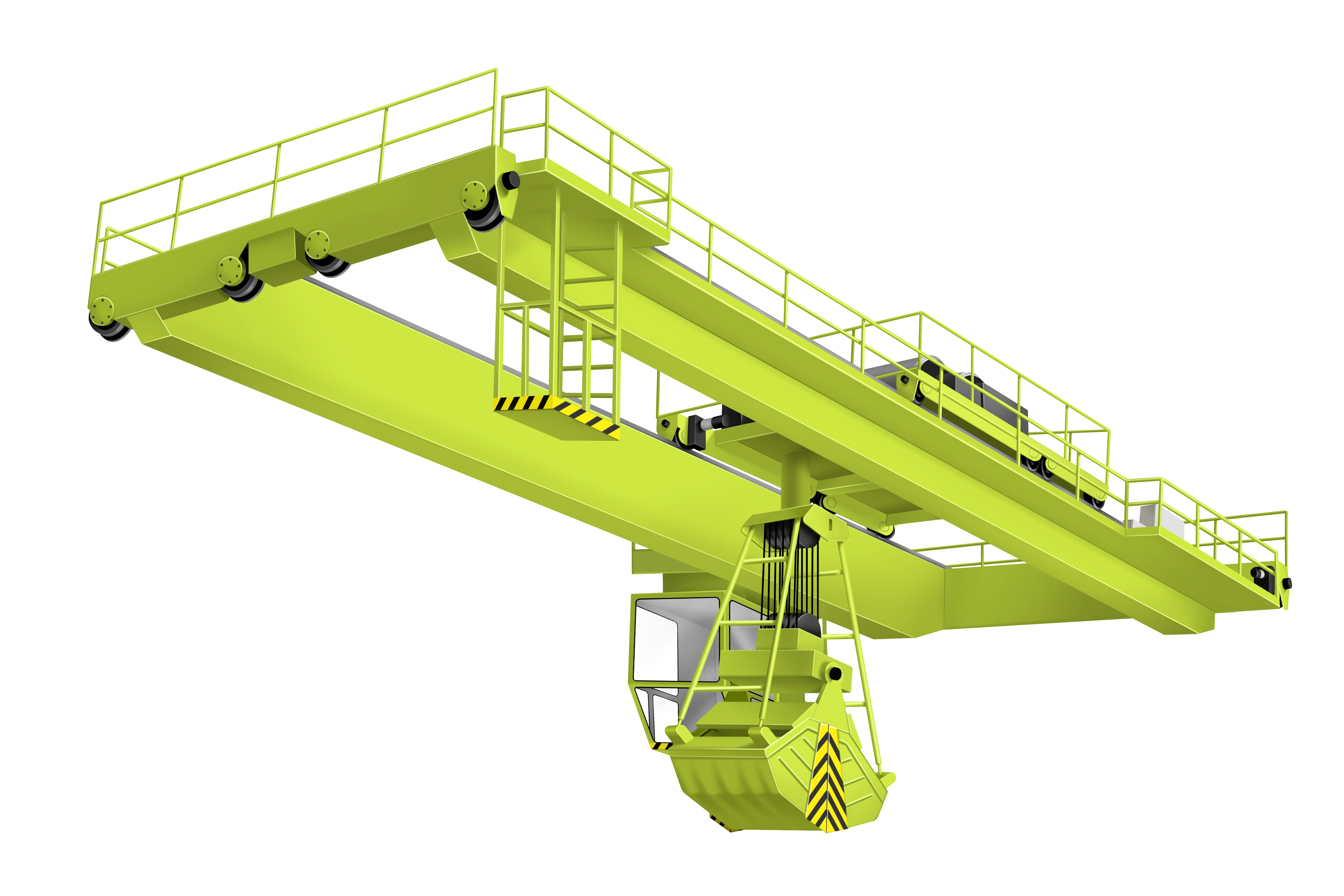 Кран мостовой двухбалочный с грейфером image