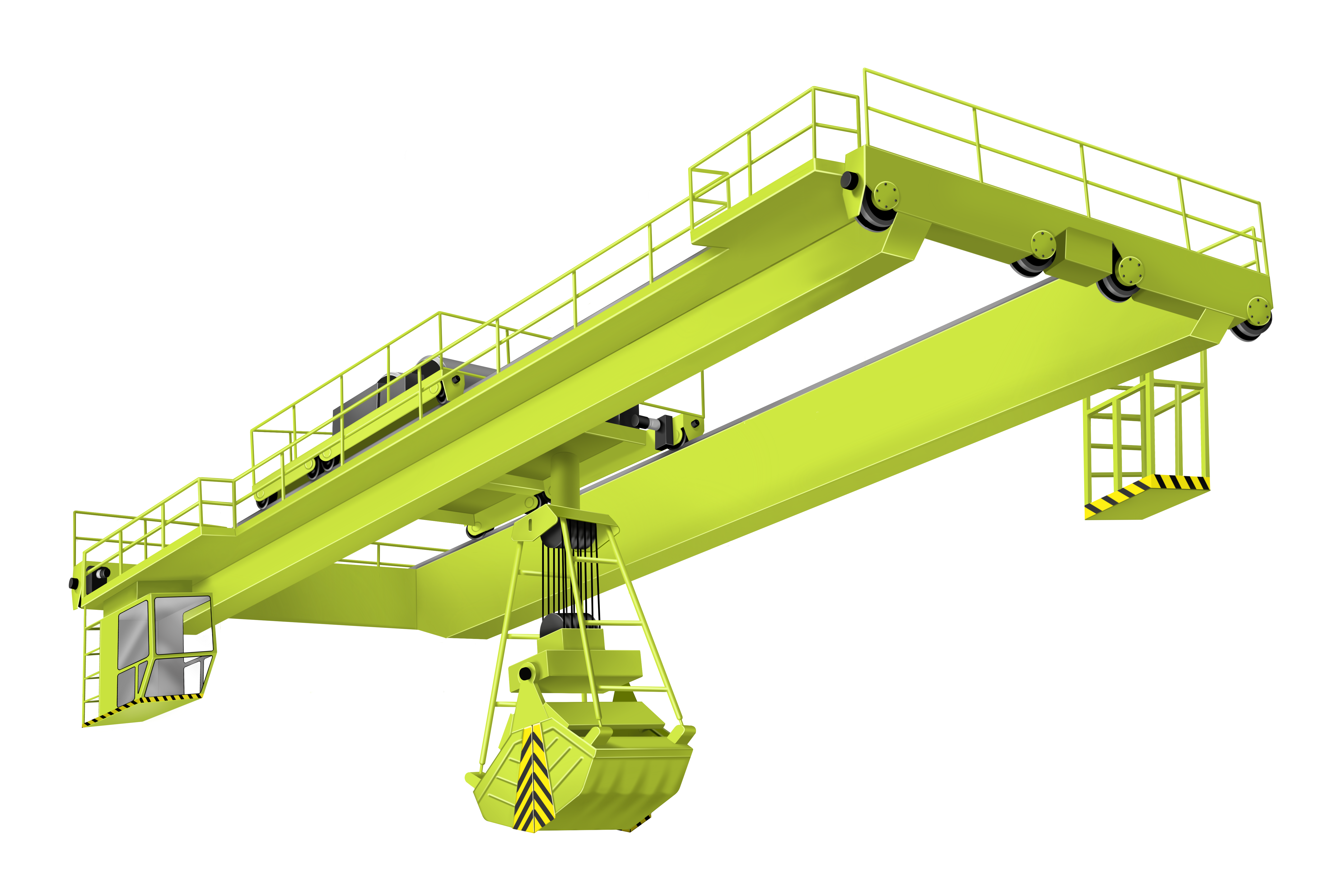 Кран мостовой двухбалочный с грейфером image