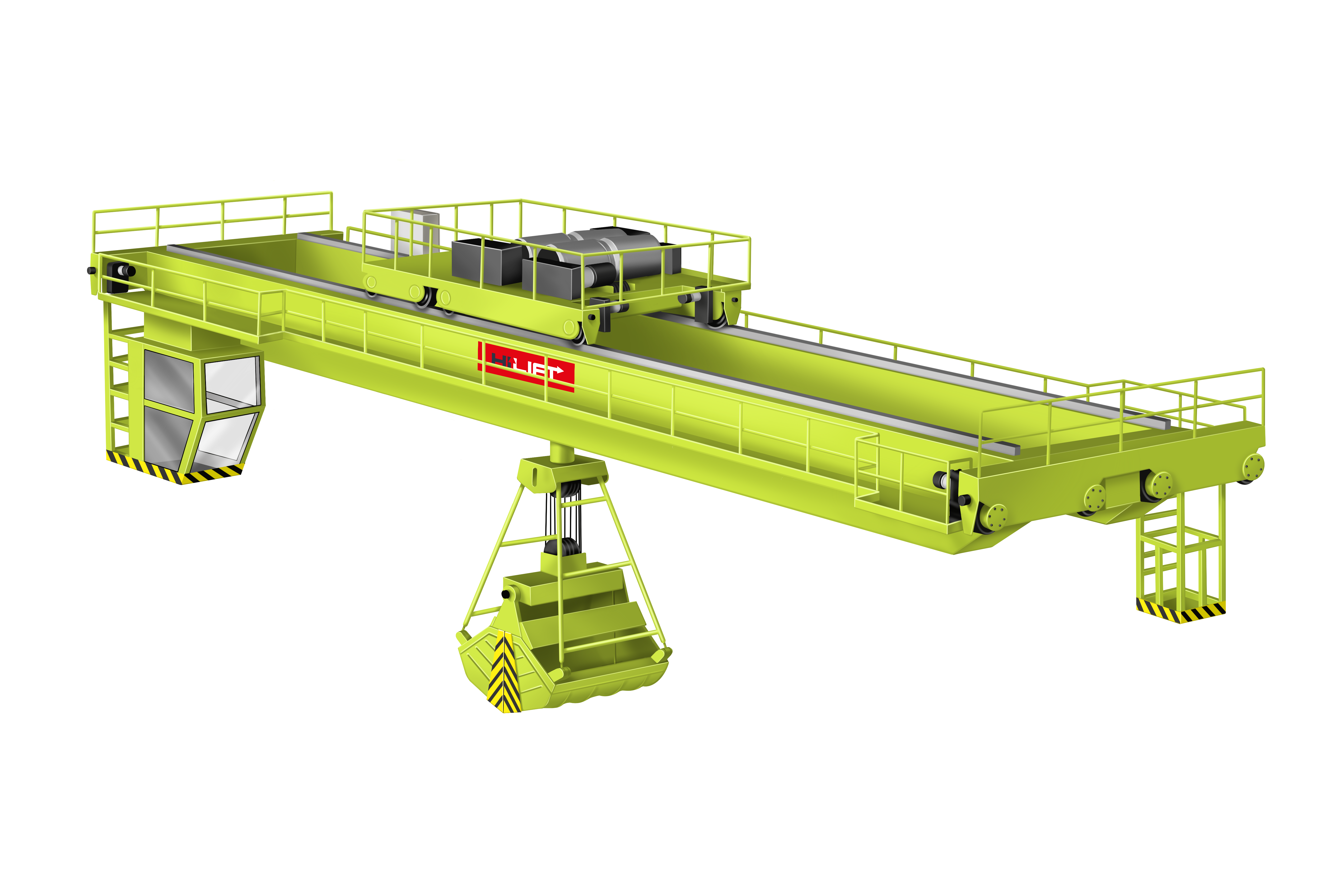 Кран мостовой двухбалочный с грейфером image